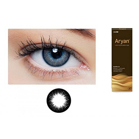 ARYAN ONE DAY COLOR CONTACT LENS – BLACK (10 Lens Pack)