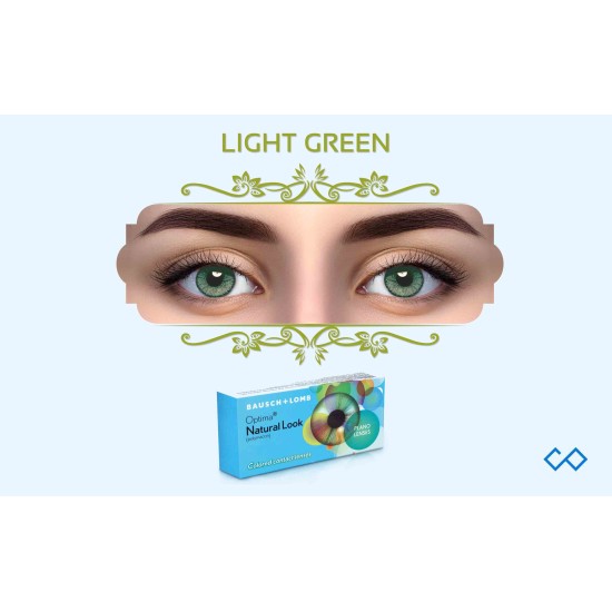 Bausch & Lomb Lacelle Natural Look Quaterly Disposable Contact Lens (90 Days Disposable) (2 Lens Pack )  Color Light Green