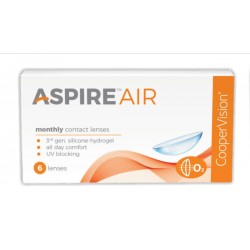 ASPIRE AIR 3rd Generation Silicon Hydrogel  Monthly Disposable Contact Lenses by Cooper Vision (6 Lens Pack)