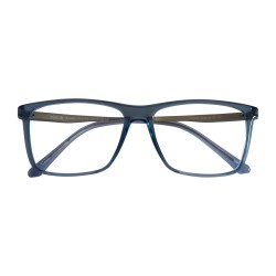 Blue Transparent Full Rim Rectangle Eyeglasses FROM FOCUS model no xyzabc