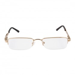 Golden Metal Reading Glasses for Women Men (Color: Gold, Power : +1.75)