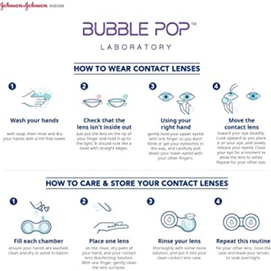 Johnson & Johnson Bubble Pop Pastel Purple Color Contact Lens - 2 Lens Pack