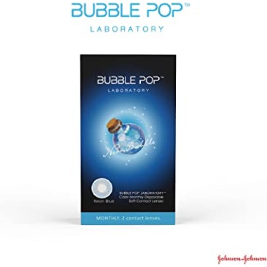 Johnson & Johnson Bubble Pop Neon Blue Color Contact Lens - 2 Lens Pack