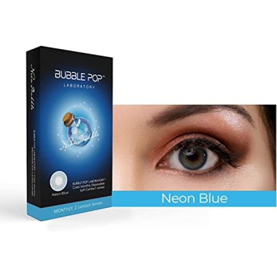 Johnson & Johnson Bubble Pop Neon Blue Color Contact Lens - 2 Lens Pack