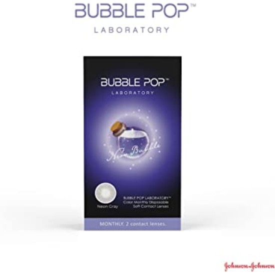 Johnson & Johnson Bubble Pop Neon Gray Color Contact Lens - 2 Lens Pack