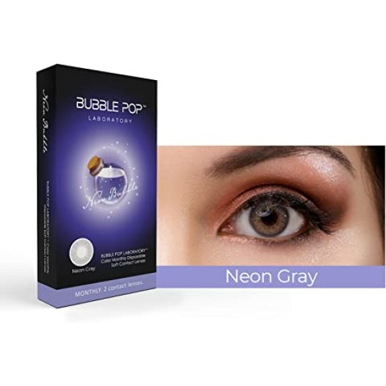 Johnson & Johnson Bubble Pop Neon Gray Color Contact Lens - 2 Lens Pack