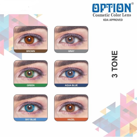 Option Three Tone Yearly Disposable Cosmetic Contact Lenses