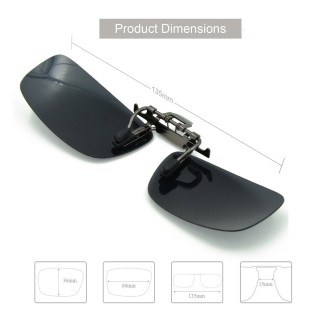  Costyle Black Grey Retro Polarized Clip on Flip up Plastic  Sunglasses Driving Fishing Traveling : Clothing, Shoes & Jewelry