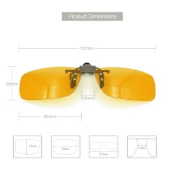 Accura Day Vision Polarized Clip on Flip up Driving Glasses : Color AMBER