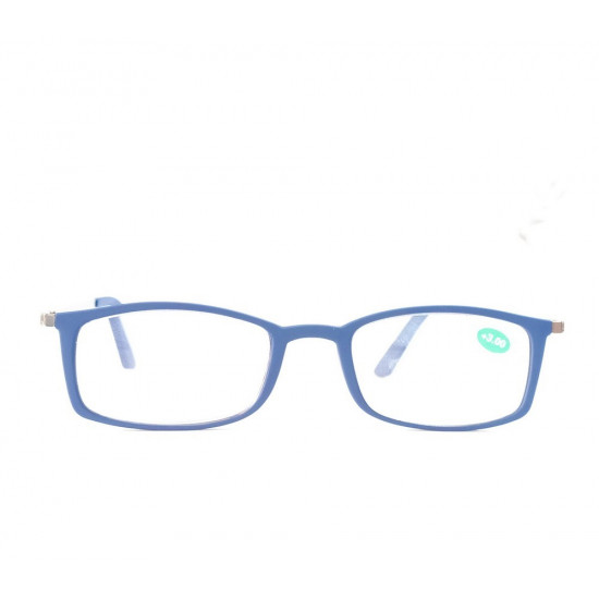 Slim Reading Glasses Blue Light Blocking Thin Reader for Women Men Lightweight Portable Eyeglasses (Blue:+2.50)